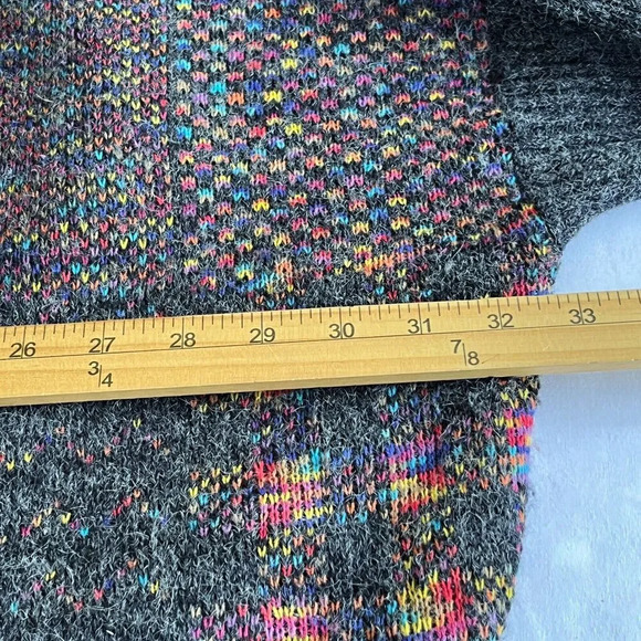 Dreamers Womens Open Front Cardigan Size M Patchwork Fringe Trim Boho Artsy Boho - Picture 10 of 10